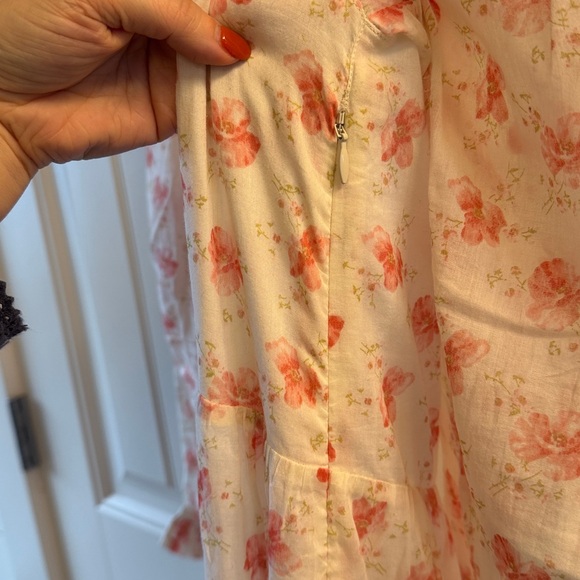 NWT Doen Garnet Dress in White Poppy Print - Picture 5 of 8